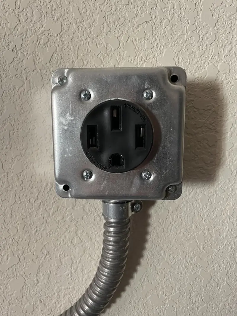 NEMA 14-50 outlet installed for Electrical Panel Upgrade in El Cajon